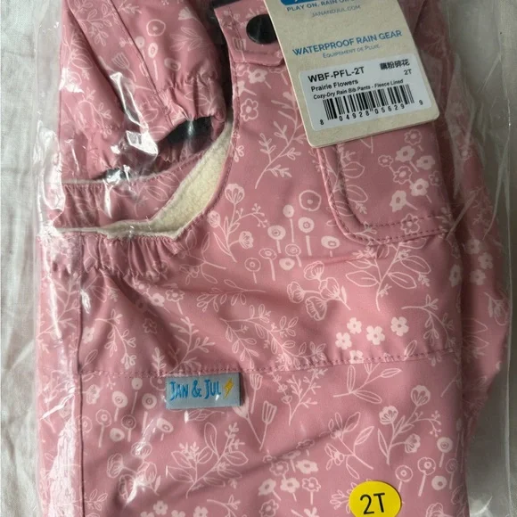 Kids Fleece Lined snow Rain Overalls Bibs - Picture 5 of 5